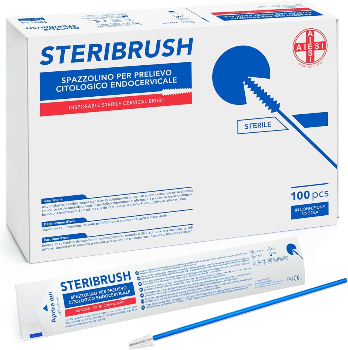 Spazzolino Sterile per prelievo citologico, Conf. 100 pz - immagine 2