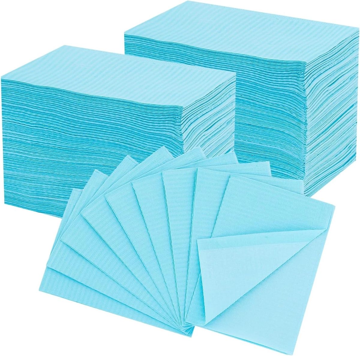 Salviettina dentale carta + polietilene, Conf. 500 pz - Blu - immagine 2