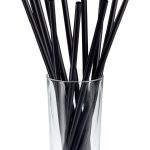 Cannuccia in PLA Ø 7x210 mm Biodegradabili, Conf. 500 pz - Nero