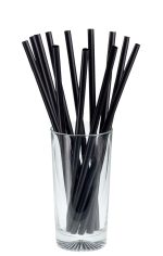 Cannuccia in PLA Ø 7x210 mm Biodegradabili, Conf. 500 pz - Nero - immagine 3