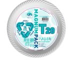 Piatto piano compostabile riutilizzabile Ø 22 cm, Conf 15 pz - Bianco