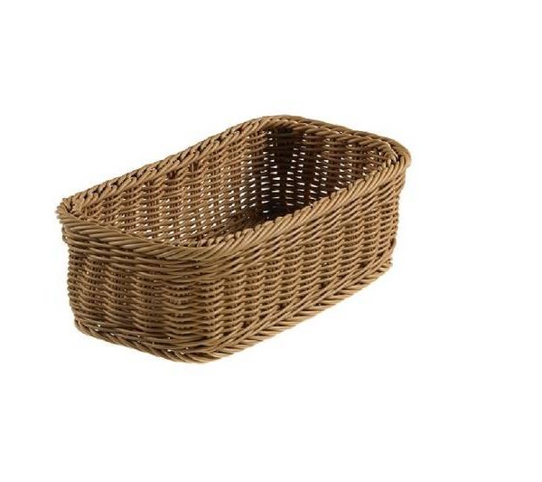 Cestino in Polipropilene rettangolare 32,5x17,5x10 cm - Marrone