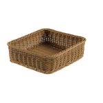 Cestino in Polipropilene rettangolare 32,5x32,5x10 cm - Marrone - immagine 2