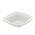 Piatto quadrato in polpa di cellulosa 15x15x4 cm imbustato 50 pz, Conf. 10 cf - Bianco