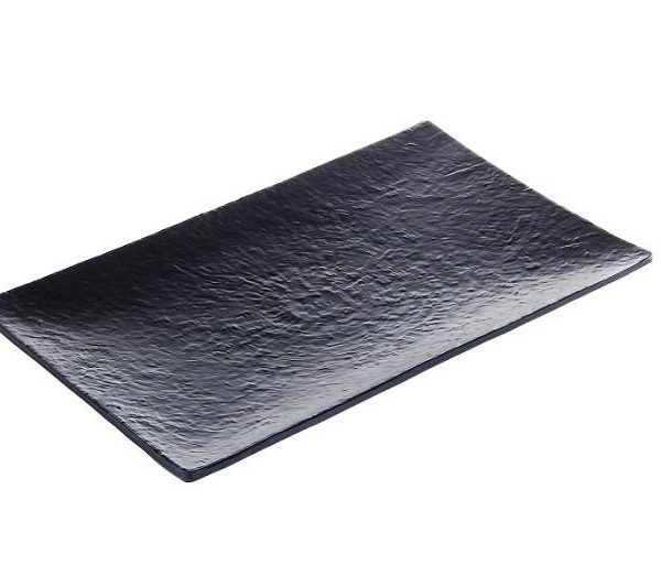 Vassoio in melamina rettangolare 40,5x26x3,8 cm - Nero