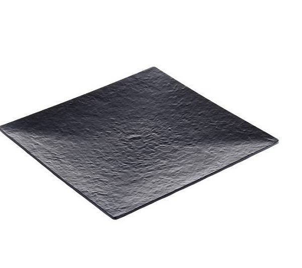 Vassoio in melamina quadrato 40x40x3,8 cm - Nero