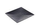 Vassoio in melamina quadrato Ø 40x40x3,8 cm, Conf. 6 pz - Nero