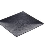 Vassoio in melamina quadrato Ø 40x40x3,8 cm, Conf. 6 pz - Nero