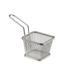 Cestello quadrato in acciaio 10x10x8 cm