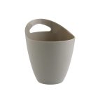 Secchiello in plastica Ø 13x17 cm con manico 1000 ml - Tortora