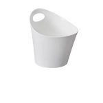 Secchiello in plastica Ø 13x17 cm con manico 1000 ml - Bianco