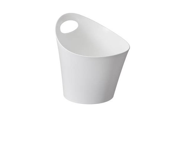 Secchiello in plastica Ø 15x17 cm con manico 1200 ml - Bianco