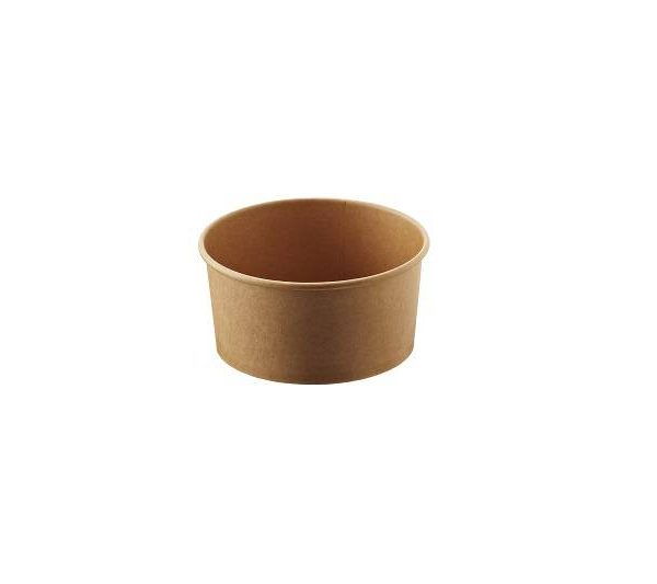 Insalatiera tonda in cartoncino 750 ml, Conf. 24 pz - Beige