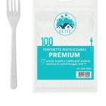 Forchetta in CPLA monouso Riutilizzabile, Conf. 100