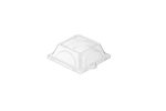Coperchio quadrato in PET 16,3x16,3x4 cm pacchetto 50 pz, Conf. 8 pc (400 pz) - Trasparente