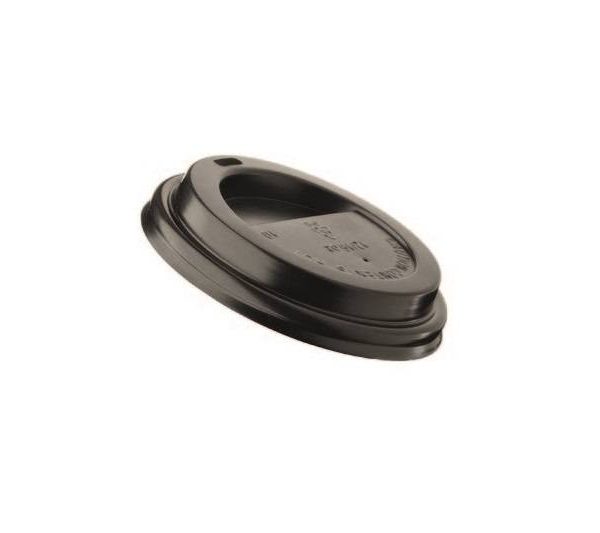 Coperchio in PS ø 8,3 cm per bicchiere da 240 ml pacchetto 50 pz, Conf. 20 pc - Nero