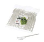 Forchetta in CPLA monouso Bio compostabile 16 cm, Conf. 50 pz, Cart. 20 cf (1.000 pz) - immagine 2
