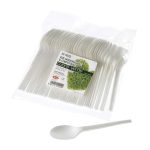 Cucchiaio in CPLA monouso Bio compostabile 16 cm, Conf. 50