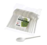 Cucchiaio in CPLA monouso Bio compostabile 16 cm Conf. 50, Cart. 20 cf (1.000 pz) - immagine 2