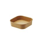 Insalatiera quadrata take away  17x17x5,6 cm - carta+PE, 1000 ml , Conf. 24 pz Colore Havana