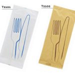 Portaposate in Kraft con tovagliolo, Conf. 400 pz - Avana