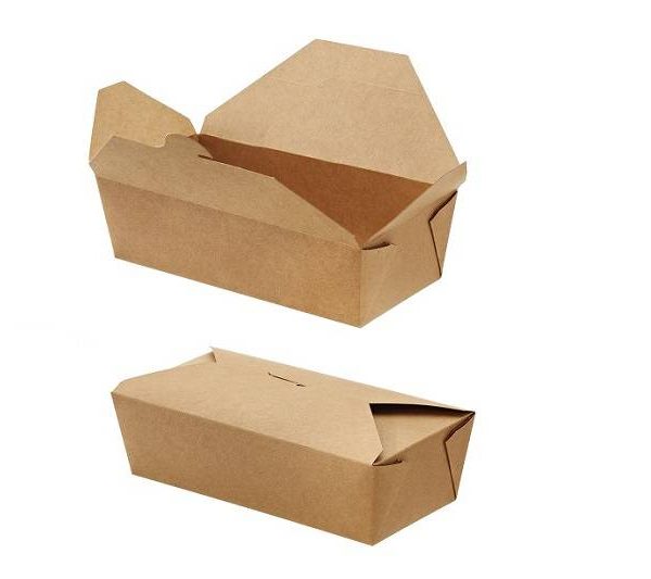 Box Scatola Chiusa, KRAFT/PE avana/avana cm19,5x9x6h 1200ml, Conf. 50 pz