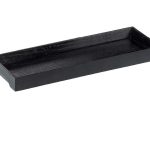 Vassoio rettangolare in Legno 24x9x2,5 cm - Nero