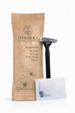 Set Barba Herbera con rasoio e crema in flow pack 10 ml, Conf. 150 pz