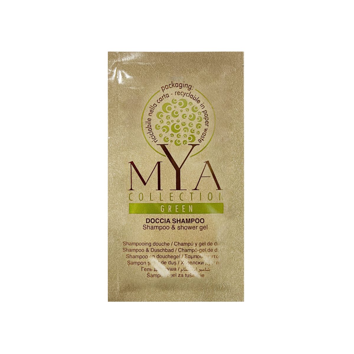 Bagnodoccia Shampoo Bustina Mya Green 10 ml, Conf 500 pz - immagine 3