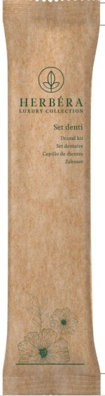 Set denti in Flowerpack Herbera (spazzolino e dentifricio), Conf. 25 pz