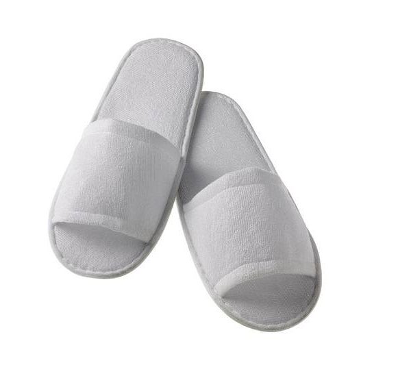 Ciabatte aperte in spugna con suola in gomma Taglia unica, Conf. 10 paia - Bianco