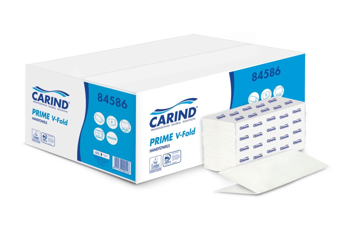 Asciugamano piegato a V in cellulosa 2 veli pacco 210 pz, Conf. 15 pc (3.150 pz) - immagine 3