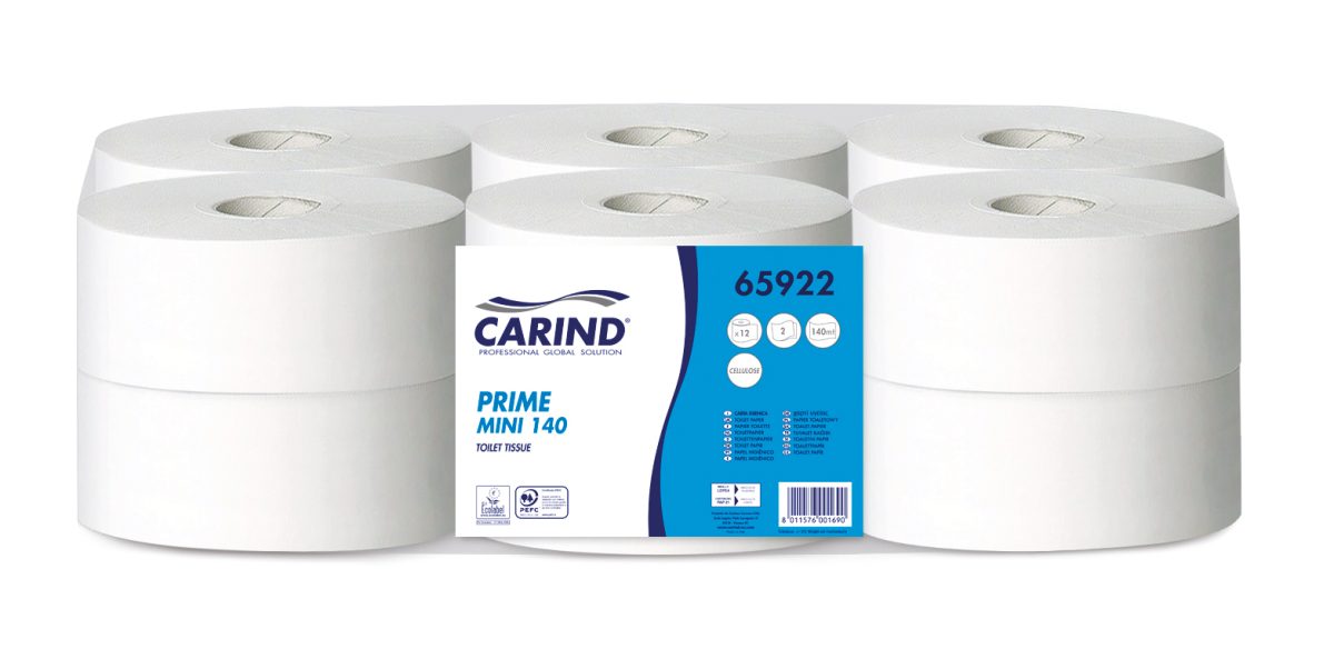 Carta Igienica in cellulosa 2 veli Mini JUMBO 140 m, Conf. 12 pz - immagine 2