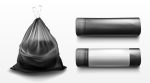 Busta ambiente- spazzatura interfogliata 90x120 cm, Conf. 20 kg, -Nero