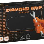 Guanto in Nitrile Diamonds Mis. XL, Conf. 50 pz - Aranancione