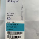 Ago cannula 1 via con alette 22G x 25mm, Conf. 50 pz